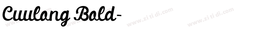 Cuulong Bold字体转换